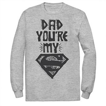 Men's DC Comics Superman Dad Text Poster Tee