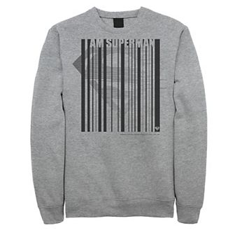 Men's DC Comics Superman Barcode Chest Logo Sweatshirt