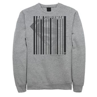 Men's DC Comics Superman Barcode Chest Logo Sweatshirt