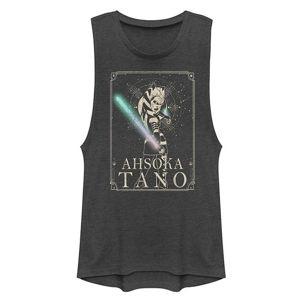 Juniors' Star Wars The Clone Wars Ahsoka Tano Celestial Portrait Muscle Graphic Tank Top