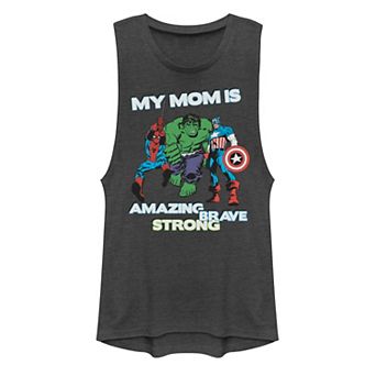 Juniors' Marvel Avengers "My Mom Is Amazing" Muscle Graphic Tank Top
