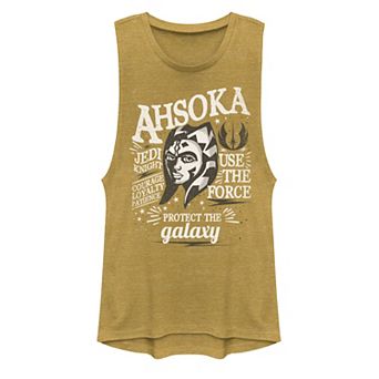 Juniors' Star Wars Ahsoka Tano Collage Muscle Graphic Tank Top