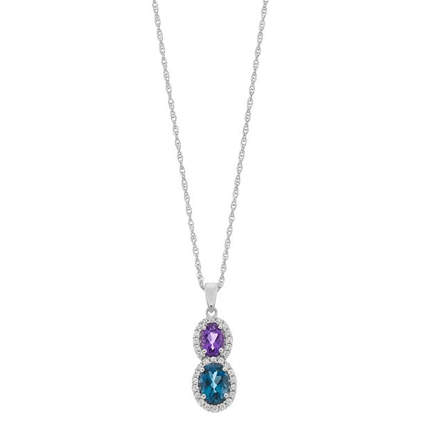 Amethyst on sale necklace kohls