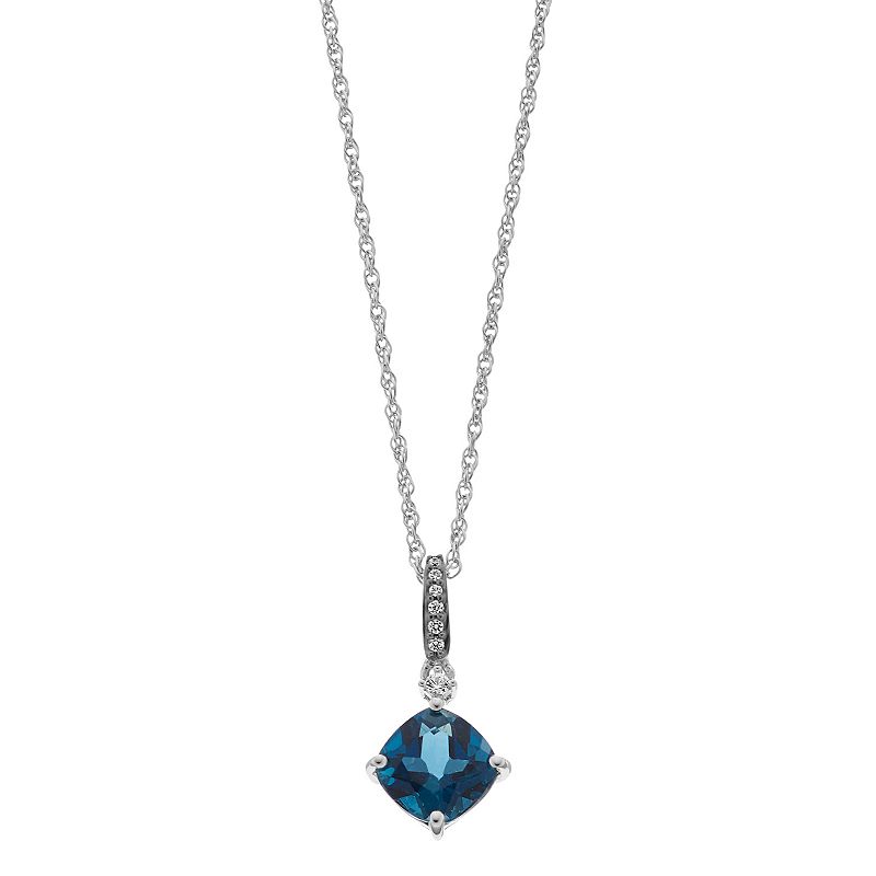 50560843 Sterling Silver London Blue Topaz & Lab-Created Wh sku 50560843