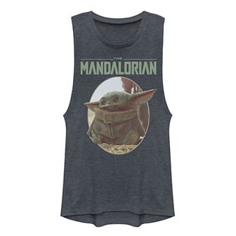 Juniors' Star Wars The Mandalorian The Child aka Baby Yoda Circle Muscle Tank Top