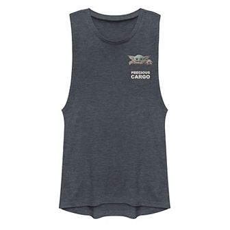 Juniors' Star Wars The Mandalorian The Child aka Baby Yoda Precious Cargo Muscle Tank Top