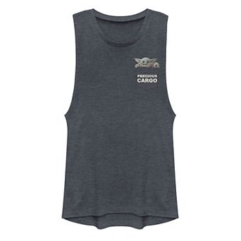 Juniors' Star Wars The Mandalorian The Child aka Baby Yoda Precious Cargo Muscle Tank Top