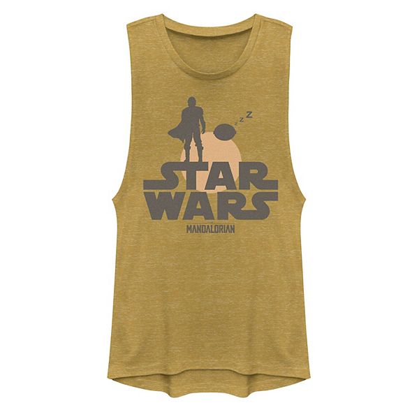 Juniors' Star Wars The Mandalorian The Child Sunset Silhouette Muscle ...