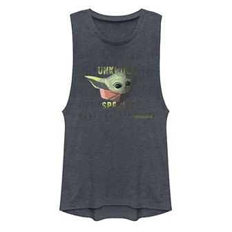 Juniors' Star Wars The Mandalorian The Child aka Baby Yoda Unknown Species Muscle Tank Top