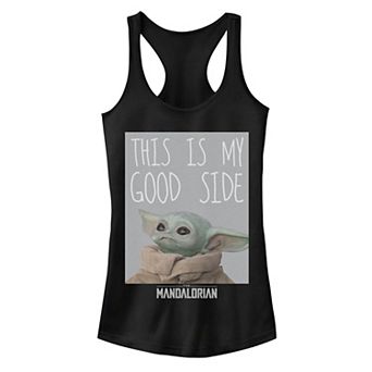 Juniors' Star Wars The Mandalorian The Child aka Baby Yoda "Good Side" Tank Top