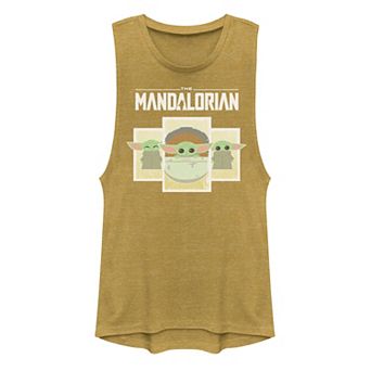 Juniors' Star Wars The Mandalorian The Child aka Baby Yoda The First Meeting Muscle Tank Top