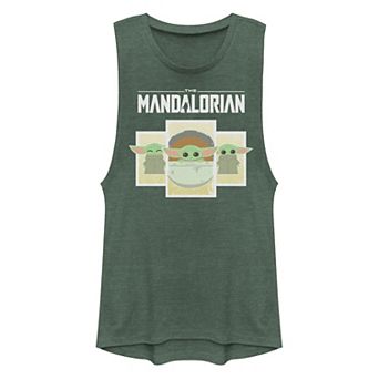 Juniors' Star Wars The Mandalorian The Child aka Baby Yoda The First Meeting Muscle Tank Top
