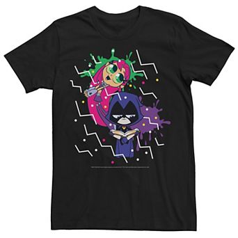Men's DC Comics Teen Titans Go! Raven & Starfire Paint Splatter Tee