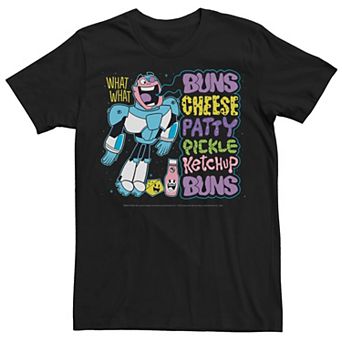 Men's DC Comics Teen Titans Go! Cyborg Burger List Tee