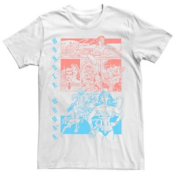 Men's DC Comics Wonder Woman Vintage Comic Action Tee