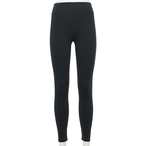 Sofra Women's Juniors High Waisted Cotton Layering Leggings (S, Black) at   Women's Clothing store