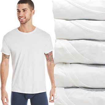 Men's Hanes® 4+1 Bonus Pack Ultimate ComfortSoft Cotton Blend Crewneck Undershirt