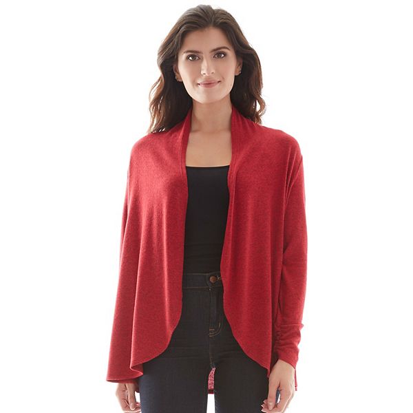 Petite Apt. 9® Ruched Open-Front Cardigan