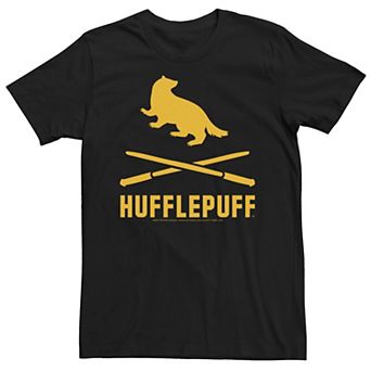 Men's Harry Potter Hufflepuff Crossed Wands Logo Tee