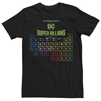 Men's DC Comics Justice League Villians Periodic Table Tee