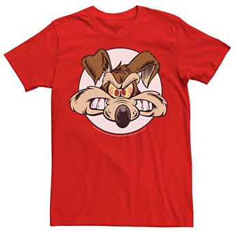 Men's Looney Tunes Wile E. Coyote Angry Big Face Tee