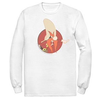 Men's Looney Tunes Yosemite Sam Red Circle Portrait Tee