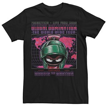 Men's Looney Tunes Marvin The Martian Global Domination Rock Tour Tee