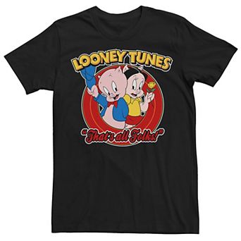 Men's Looney Tunes Pig Folk "That's All Folks !" Couple Tee