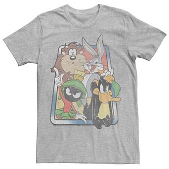 Men's Looney Tunes Character Group Shot Faded Portrait Tee