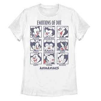Juniors' Animaniacs Emotions Of Dot Box Up Tee