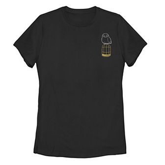 Juniors' Harry Potter Hedwig Cage Left Chest Outline Tee