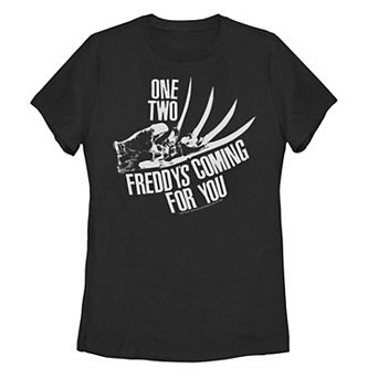 Juniors' A Nightmare On Elm Street Freddy's Coming For You" Tee