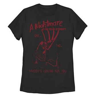 Juniors' A Nightmare On Elm Street "One, Two, Freddy's Coming for You" Tee