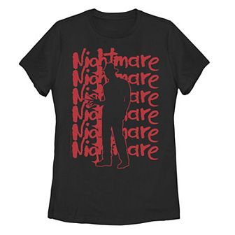 Juniors' A Nightmare On Elm Street Silhouette Tee