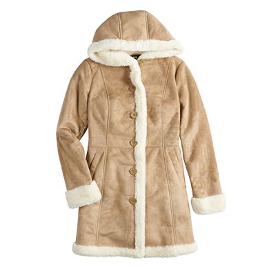Women's d.e.t.a.i.l.s Hooded Faux-Shearling Coat