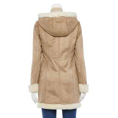 Women's d.e.t.a.i.l.s Hooded Faux-Shearling Coat