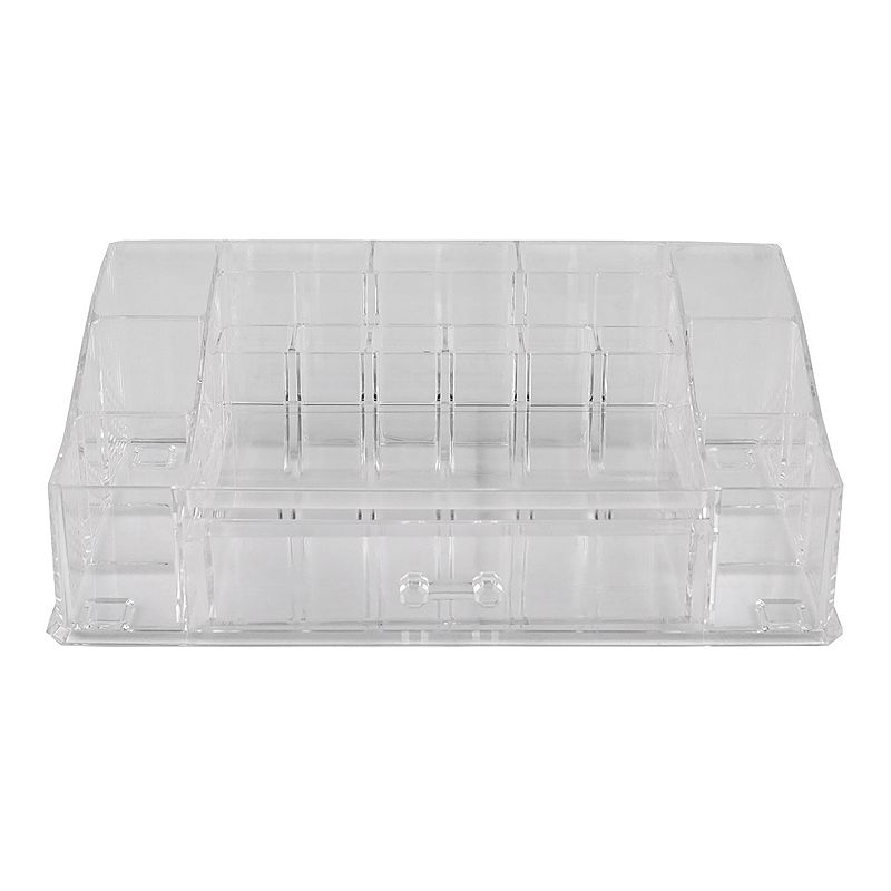 Home Basics Deluxe Large Shatter-Resistant Plastic Mult-Compartment Cosmeti