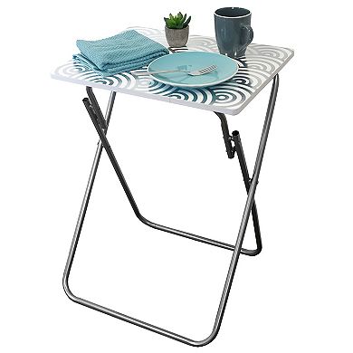 Home Basics Metallic Multi-Purpose Foldable Table