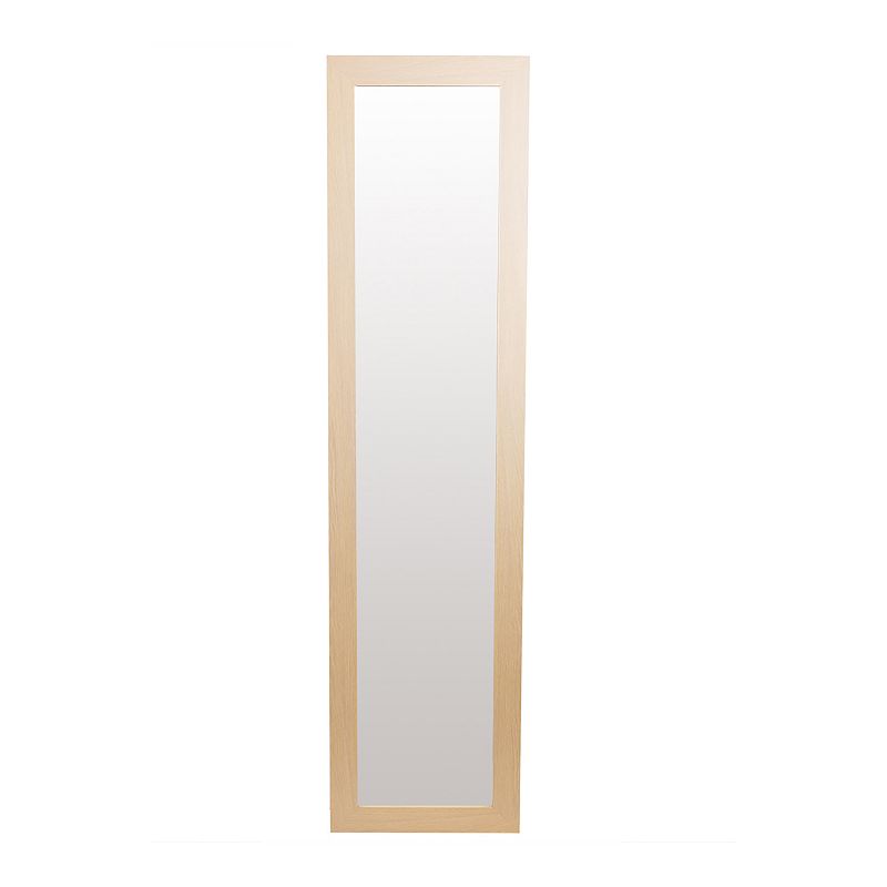 Home Basics Full Length Floor Mirror With Easel Back, Natural