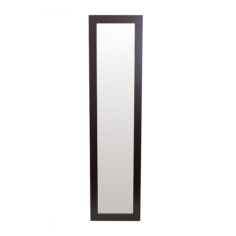 Home Basics Full Length Floor Mirror With Easel Back, Brown