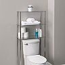 Home Basics 3-Tier Over the Toilet Space Saver with Tempered Glass Shelves