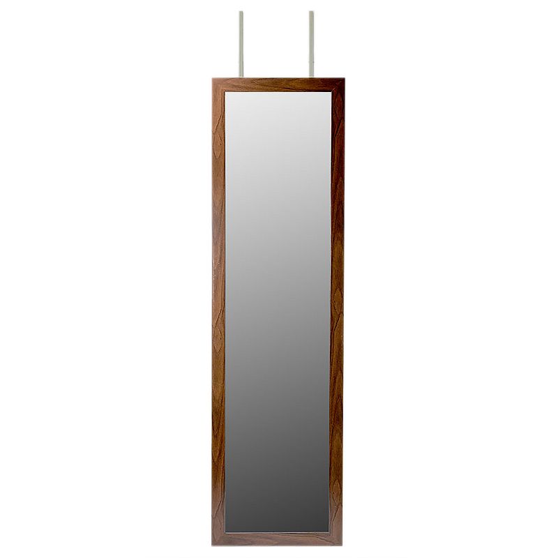 Home Basics Over The Door Mirror, Natural