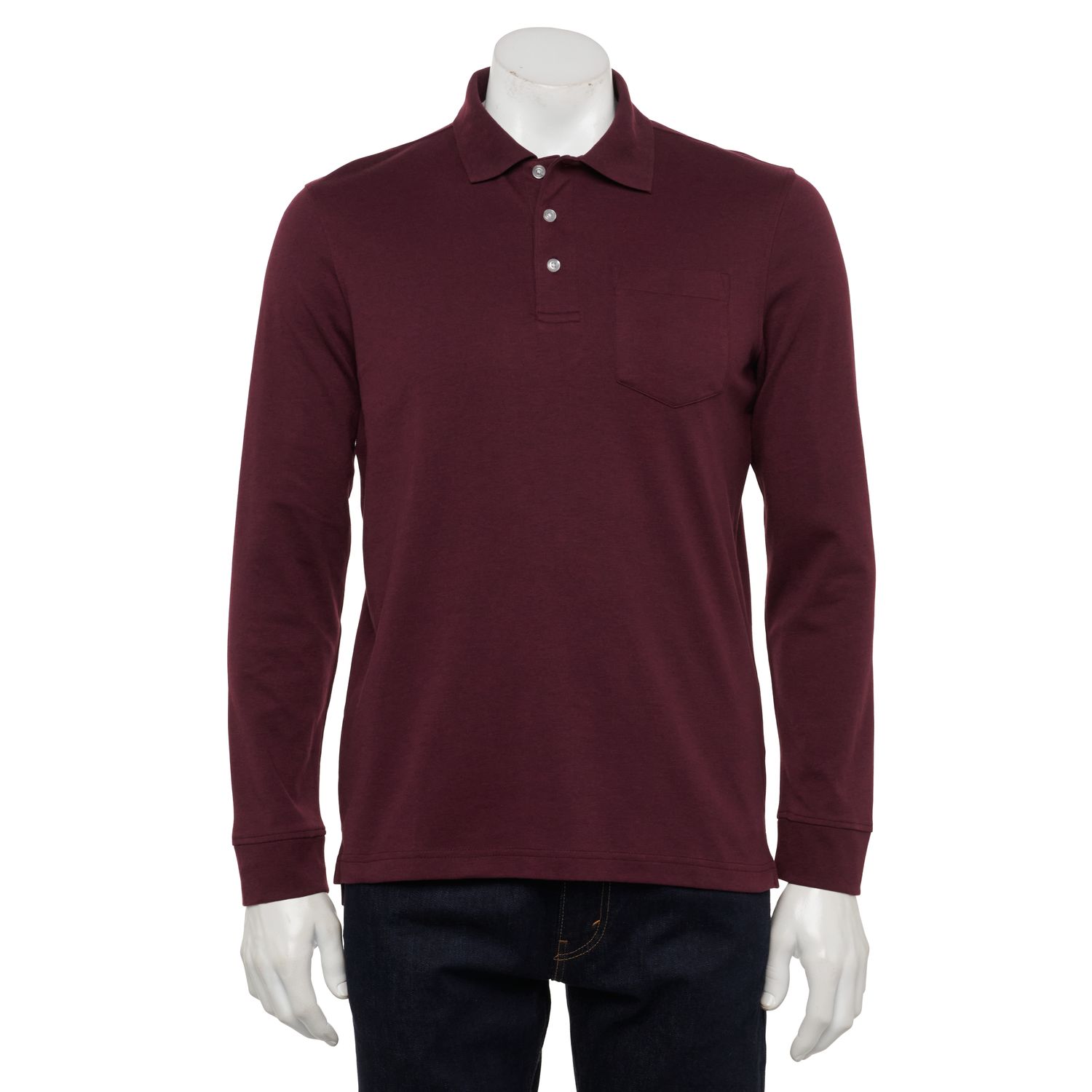 athletic long sleeve polo