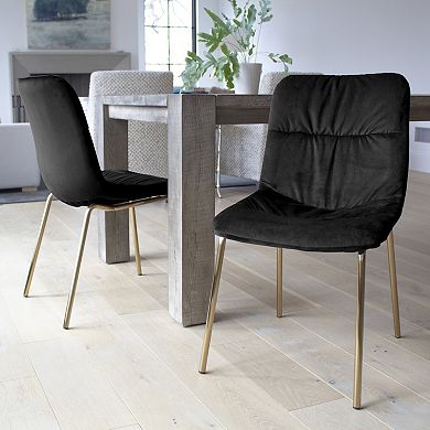 Acessentials Wells Velvet Dining Chairs 2-Piece Set