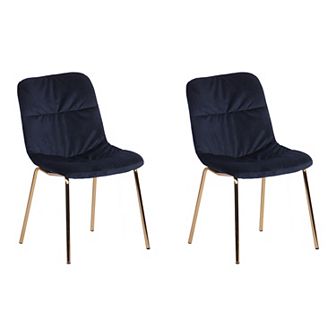 Acessentials Wells Velvet Dining Chairs 2 pc Set