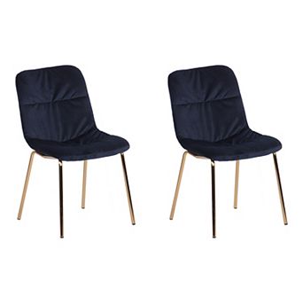 Acessentials Wells Velvet Dining Chairs 2 pc Set