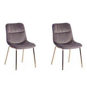 Acessentials Wells Velvet Dining Chairs 2 pc Set