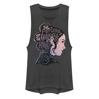 Juniors' Star Wars Rey "The Future Of The Galaxy Is Female" Muscle Tank Top