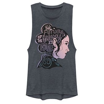 Juniors' Star Wars Rey "The Future Of The Galaxy Is Female" Muscle Tank Top