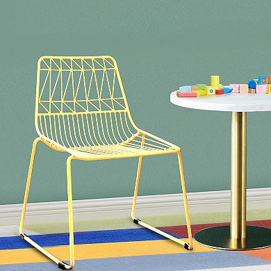 Acessentials Kids Geometric Wire Chairs 2-Piece Set